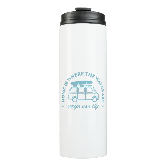 Termo Surfer camper van life road trip citas de surf (Anverso)