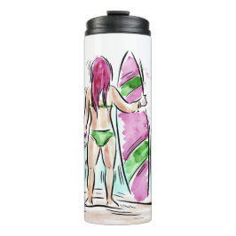 Termo Surfer Chica Custom Name tumbler