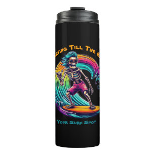 Termo Surfista De Esqueleto En Ola