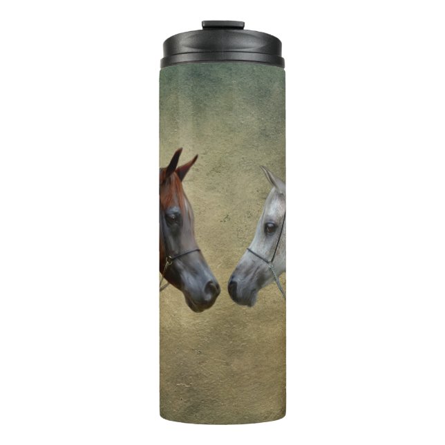 Termo Surreal dos caballos pintando. (Anverso)