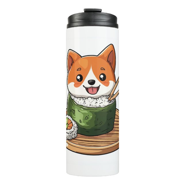 Termo Sushi Shiba - Perro de comida divertida (Anverso)