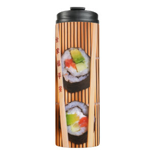 Termo Sushi y palillos de madera