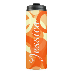 Termo Swirl Naranja estética de los años 70