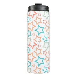 Termo T Retro Estrellas Pastel Calidez Serena Acero Inox