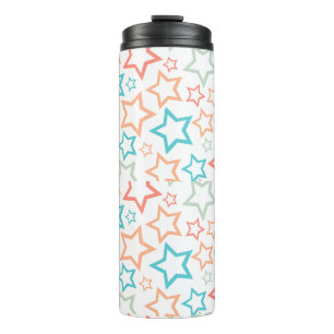 Termo T Retro Estrellas Pastel Calidez Serena Acero Inox