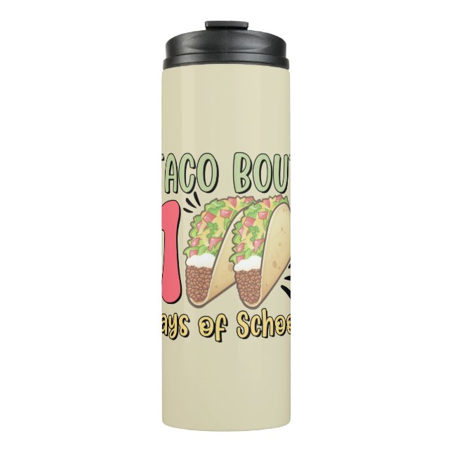 Termo Taco acerca de 100 días de clases (Anverso)