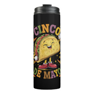 Termo Taco Bailarín Divertido Fiesta Cinco De Mayo