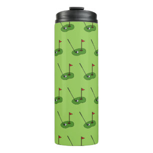 Termo Taladro del campo de golf con patrón de bandera