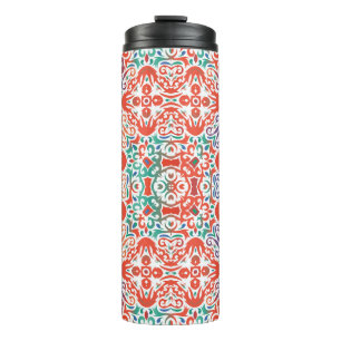 Termo Talavera mexicana: Collage de mosaicos étnicos.