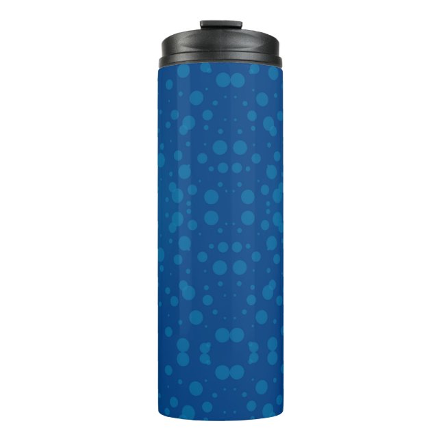 Termo Tall blue travel mug with a black lid (Anverso)