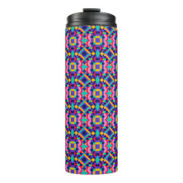 Termo Tall travel mug with a vibrant geometric pattern