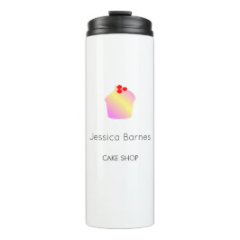 Termo Taller de pastelería silueta de bizcocho blanco