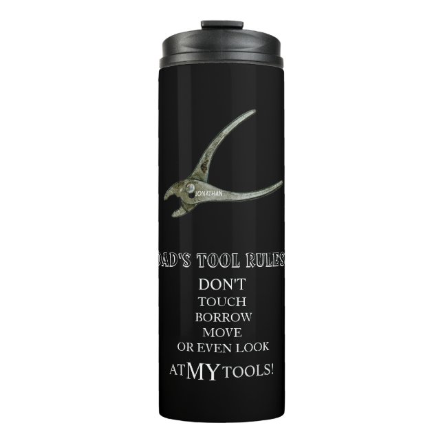 TERMO TALLER DE REGLAS DE HERRAMIENTAS DE LA PADRE GARAG (Anverso)