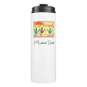 Termo Tarjeta de vacaciones de Navidades de tambor lindo