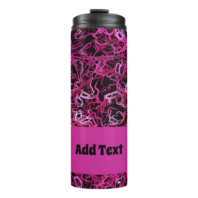 Termo Tarjeta rosa y negro caliente (Anverso)