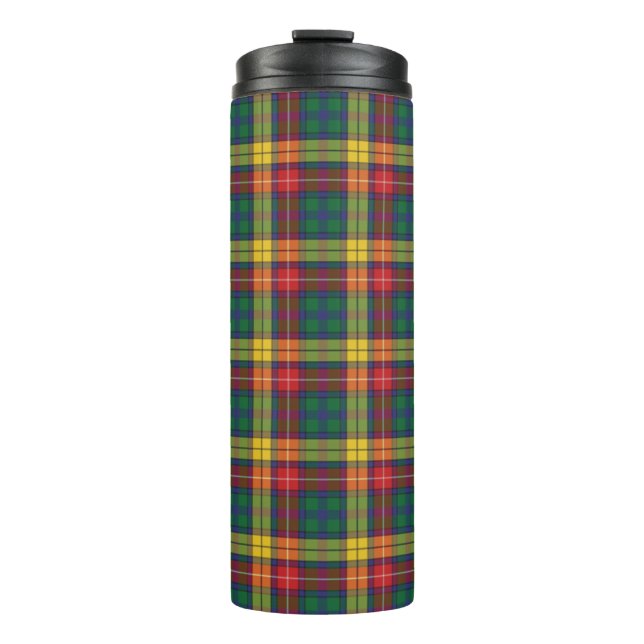 Termo Tartan Clan Buchanan Plaid Green Red Check (Anverso)