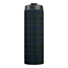 Termo Tartan Clásico Black Watch Verde Oscuro Azul Marin