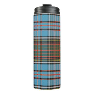 Termo Tartan de cuadros azules claros Clan Anderson
