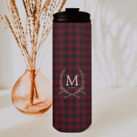 Tartan de Cuadros Búfalo Rústico Monograma