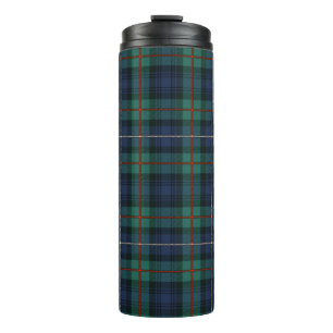 Termo Tartan de cuadros verde y morado Clan Robertson
