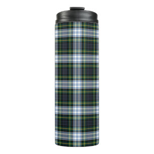 Termo Tartan de cuadros verdes blancos de Clan Gordon Pl
