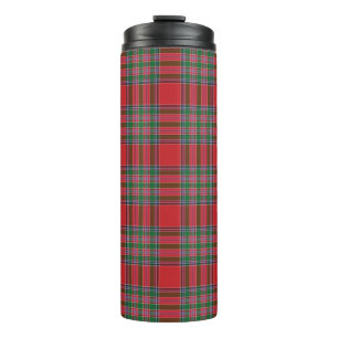 Termo Tartan Escocés Clan MacBean Rojo Verde Cuadros