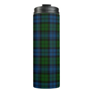 Termo Tartan Militar del Clan Campbell Plaid Negro Verde
