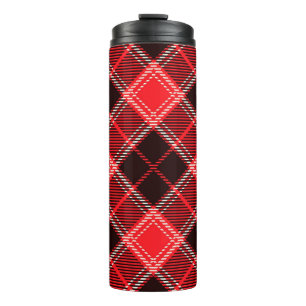 Termo Tartan Negro Rojo