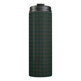 Termo Tartan Plaid de la herencia esmeralda | Lujo Antig