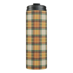 Termo Tartan Plaid Patrón Cosecha Otoño Cálido