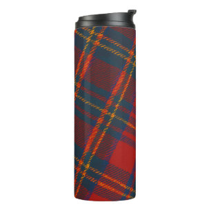 Termo Tartan Rojo Clásico Escocés de Cuadros