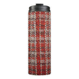 Termo Tartán rojo: fondo texturizado