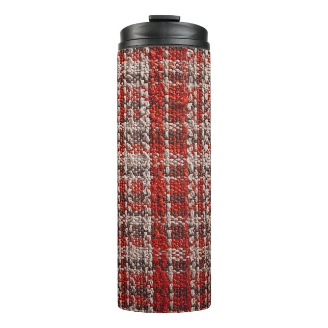 Termo Tartán rojo: fondo texturizado (Anverso)