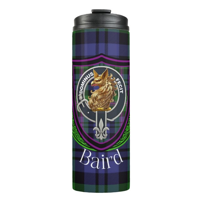 Termo Tartan y Cresta del Clan Escocés Baird (Anverso)