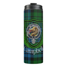 Tartan y Cresta del Clan Escocés Campbell