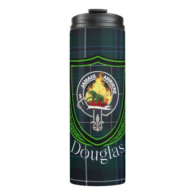 Termo Tartan y Cresta del Clan Escocés Douglas (Anverso)