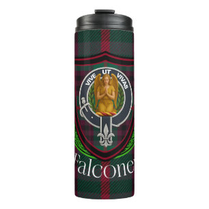 Termo Tartan y Cresta del Clan Escocés Falconer