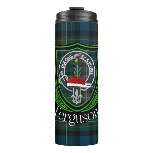 Termo Tartan y Cresta del Clan Escocés Ferguson (Anverso)