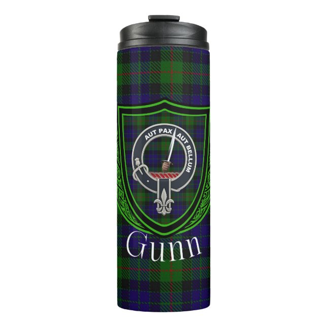 Termo Tartan y Cresta del Clan Escocés Gunn (Anverso)