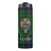 Tartan y Cresta del Clan Escocés Leslie