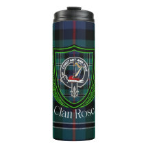 Tartan y Cresta del Clan Escocés Rose
