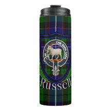 Tartan y Cresta del Clan Escocés Russell