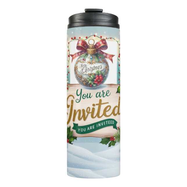 Termo Tasse de Noël "You're Invited" (Anverso)