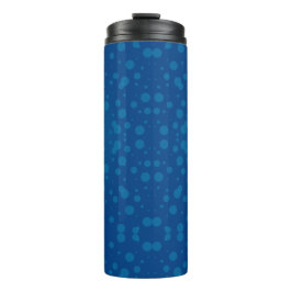 Termo Taza alta de viaje azul con tapa negra