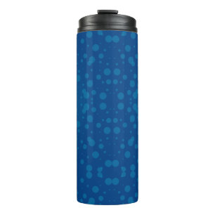Termo Taza alta de viaje azul con tapa negra