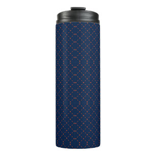 Termo Taza alta de viaje azul con tapa negra
