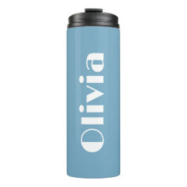 Termo Taza Azul Personalizada Letras Grandes de Impresió