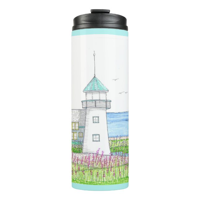 Termo Taza blanca del faro (Anverso)