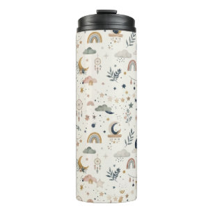 Termo Taza Boho Celestial   Luna y Estrellas Neutras