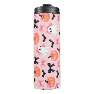 Termo Taza Coquette de Fantasmas y Calabazas de Hallowee